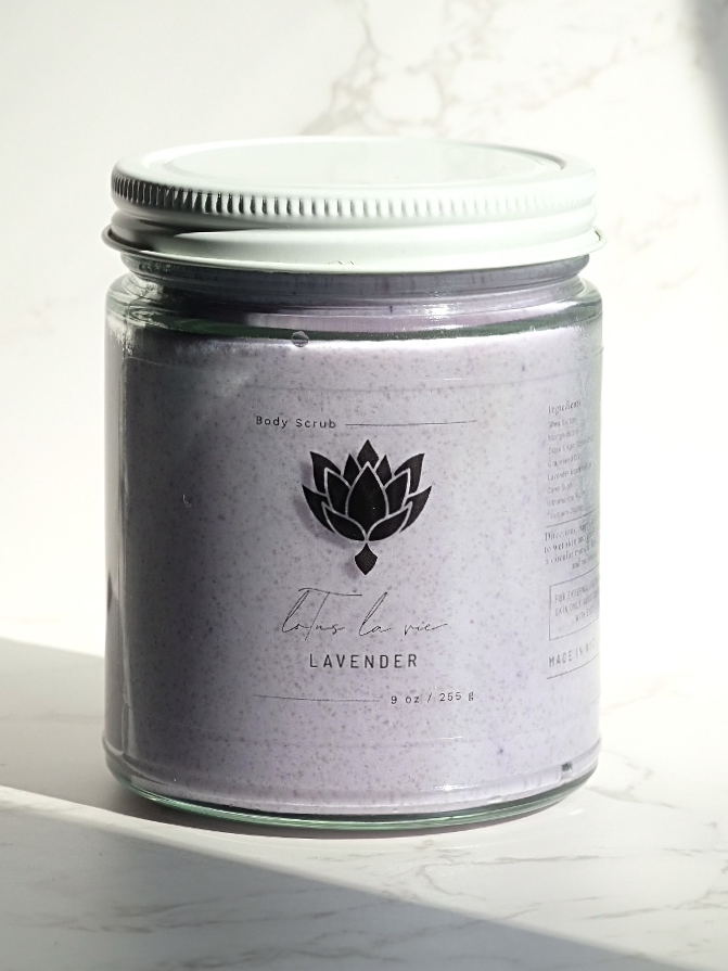 calming lavender exfoliating body scrub