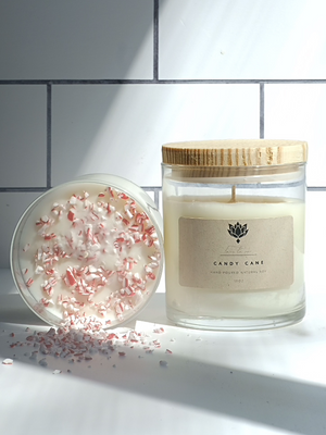 candy cane soy candle